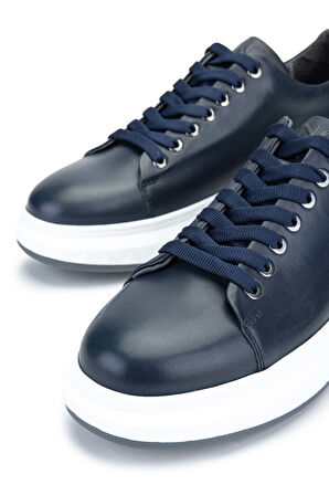 Tamer Tanca Erkek Hakiki Deri Lacivert Sneakers & Spor Ayakkabı 381 19669 ERK AYK Y24 LACIVERT