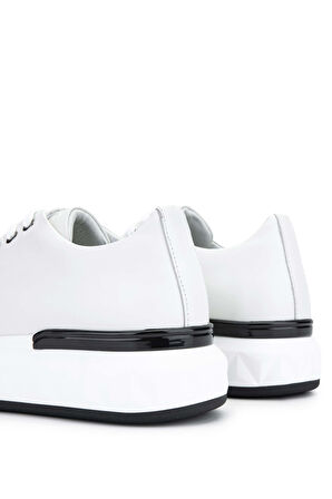 Tamer Tanca Erkek Hakiki Deri Beyaz Sneakers & Spor Ayakkabı 381 19669 ERK AYK Y24 BEYAZ