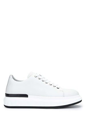 Tamer Tanca Erkek Hakiki Deri Beyaz Sneakers & Spor Ayakkabı 381 19669 ERK AYK Y24 BEYAZ