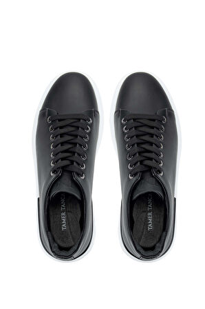 Tamer Tanca Erkek Hakiki Deri Siyah Sneakers & Spor Ayakkabı 381 19669 ERK AYK Y24 SIYAH