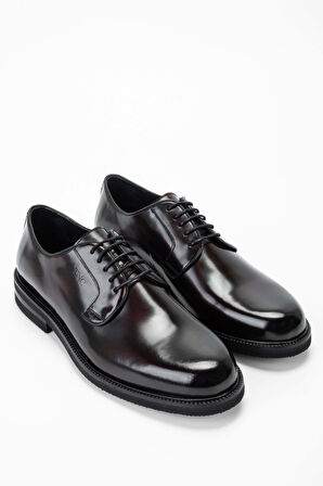 Tamer Tanca Erkek Hakiki Deri Bordo Klasik Ayakkabı 285 3766 ERK AYK SK23/24 BORDO ACMA