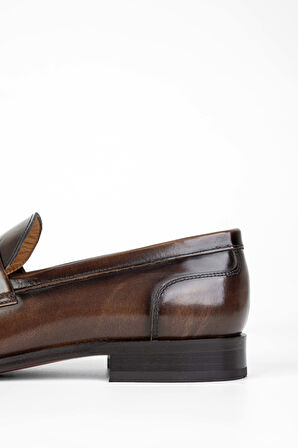 Tamer Tanca Erkek Hakiki Deri Kahverengi Loafer Ayakkabı 1016 70508 ERK AYK Y24 KAHVE DANTE