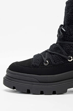 Effetre Kadın DERI/KURK Siyah Kar Botu 516 8715 BN BOT SK23/24 NERO