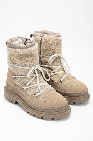 Effetre Kadın DERI/KURK Bej Kar Botu 516 8715 BN BOT SK23/24 BEIGE