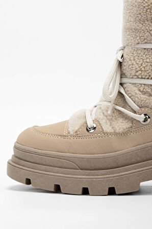 Effetre Kadın DERI/KURK Bej Kar Botu 516 8715 BN BOT SK23/24 BEIGE