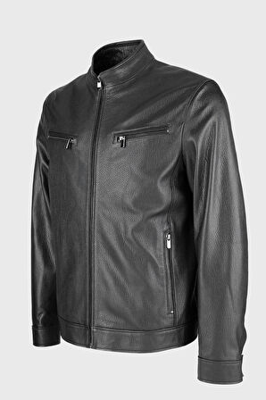 Valmenti Erkek Siyah Kırısık Hakiki Deri Deri Mont 571 SMR 767  ERK DR MONT SK23/24