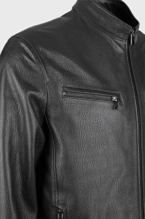 Valmenti Erkek Siyah Kırısık Hakiki Deri Deri Mont 571 SMR 767  ERK DR MONT SK23/24