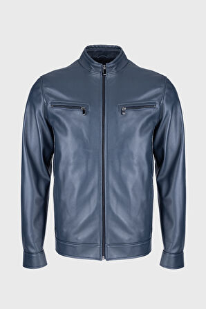 Valmenti Erkek Lacivert Hakiki Deri Deri Mont 571 SMR 767  ERK DR MONT SK23/24