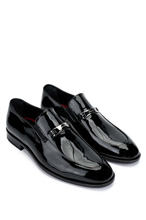 Tamer Tanca Erkek Hakiki Deri Siyah Rugan Loafer Ayakkabı 537 3393 ERK AYK Y24 SIYAH RGN