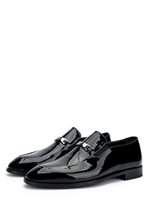 Tamer Tanca Erkek Hakiki Deri Siyah Rugan Loafer Ayakkabı 537 3393 ERK AYK Y24 SIYAH RGN