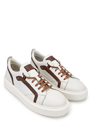 Tamer Tanca Erkek Hakiki Deri Bej Sneakers & Spor Ayakkabı 987 098 ERK AYK Y24 BEJ/KAHVE