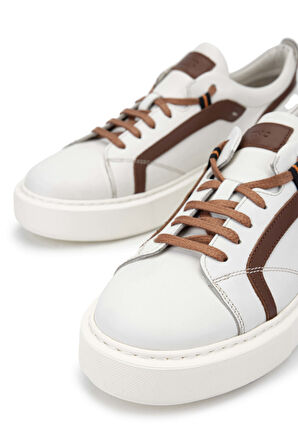 Tamer Tanca Erkek Hakiki Deri Bej Sneakers & Spor Ayakkabı 987 098 ERK AYK Y24 BEJ/KAHVE