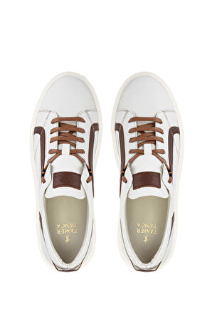 Tamer Tanca Erkek Hakiki Deri Bej Sneakers & Spor Ayakkabı 987 098 ERK AYK Y24 BEJ/KAHVE