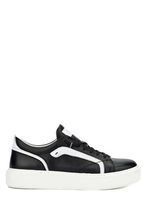 Tamer Tanca Erkek Hakiki Deri Siyah Sneakers & Spor Ayakkabı 987 098 ERK AYK Y24 SIYAH