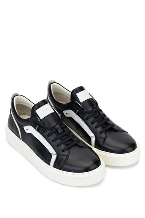 Tamer Tanca Erkek Hakiki Deri Siyah Sneakers & Spor Ayakkabı 987 098 ERK AYK Y24 SIYAH