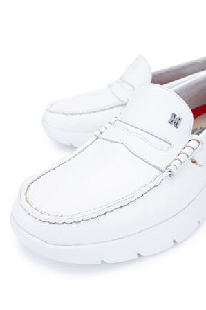 Callaghan Erkek Hakiki Deri Beyaz Casual Ayakkabı 618 47501 ERK AYK Y22 BLANCO