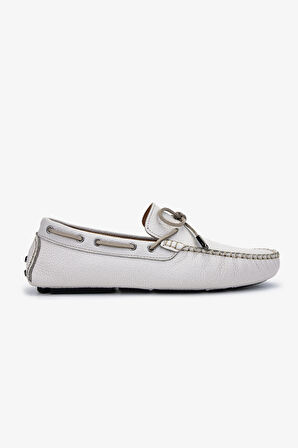 Valmenti Veronique Erkek Beyaz Floter Hakiki Deri Loafer Ayakkabı 355 14351 ERK AYK Y24
