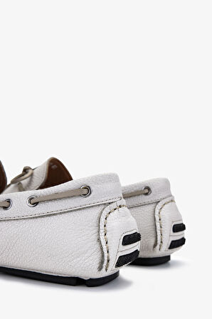 Valmenti Veronique Erkek Beyaz Floter Hakiki Deri Loafer Ayakkabı 355 14351 ERK AYK Y24