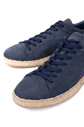 Tamer Tanca Erkek Hakiki Deri Lacivert Nubuk Casual Ayakkabı 355 78370 ERK AYK Y24 LACI NBK