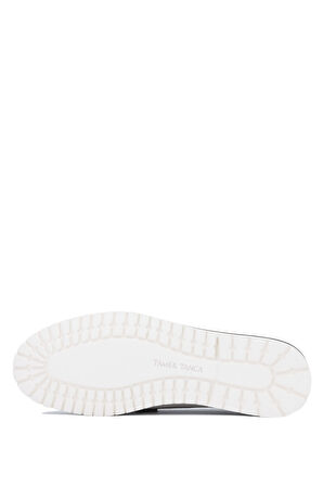 Tamer Tanca Erkek Hakiki Deri Gri Loafer Ayakkabı 355 13970 ERK AYK Y24 GRI FLTR