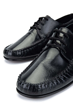 Daniele Lepori Erkek Hakiki Deri Siyah Casual Ayakkabı 1018 996 ERK AYK Y24 NERO