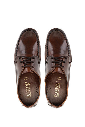 Daniele Lepori Erkek Hakiki Deri Kahverengi Casual Ayakkabı 1018 996 ERK AYK Y24 MARRONE