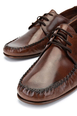 Daniele Lepori Erkek Hakiki Deri Kahverengi Casual Ayakkabı 1018 996 ERK AYK Y24 MARRONE