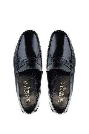 Daniele Lepori Erkek Hakiki Deri Siyah Loafer Ayakkabı 1018 991 ERK AYK Y24 NERO