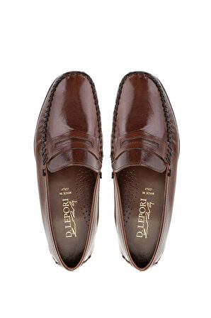 Daniele Lepori Erkek Hakiki Deri Kahverengi Loafer Ayakkabı 1018 991 ERK AYK Y24 MARRONE