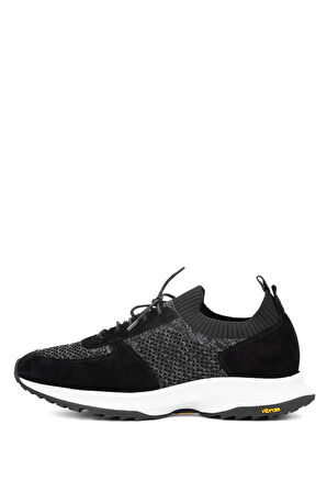 Tamer Tanca Erkek Deri & Tekstil Siyah Sneakers & Spor Ayakkabı 698 1090-2 ERK AYK Y24 SIYAH TRK