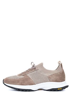 Tamer Tanca Erkek Deri & Tekstil Vizon Sneakers & Spor Ayakkabı 698 1090-2 ERK AYK Y24 VIZON TRK