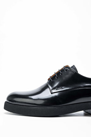 Tamer Tanca Erkek Hakiki Deri Siyah Açma Casual Ayakkabı 987 099 ERK AYK Y/24 SIYAH ACMA