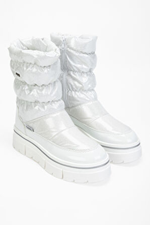 Valmenti Abriana Kadın Beyaz parıltı Deri & Tekstil Kar Botu 1020 1725-VAL BN BOT SK23/24