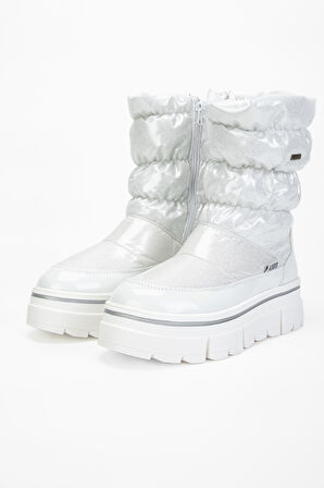 Valmenti Abriana Kadın Beyaz parıltı Deri & Tekstil Kar Botu 1020 1725-VAL BN BOT SK23/24