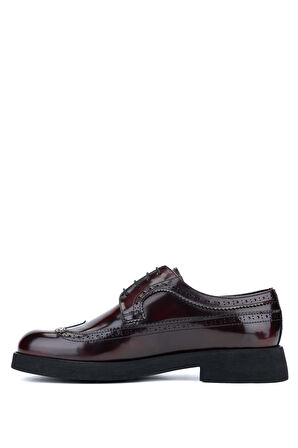 Tamer Tanca Erkek Hakiki Deri Bordo Casual Ayakkabı 987 100 ERK AYK Y/24 BORDO ACMA