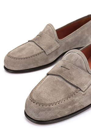 Tamer Tanca Erkek Hakiki Deri Bej Loafer Ayakkabı 1016 1455 ERK AYK Y24 BEJ SUET