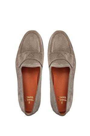 Tamer Tanca Erkek Hakiki Deri Bej Loafer Ayakkabı 1016 1455 ERK AYK Y24 BEJ SUET