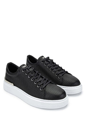 Tamer Tanca Erkek Hakiki Deri Siyah Sneakers & Spor Ayakkabı 352 20384 ERK AYK Y24 SIYAH BSK