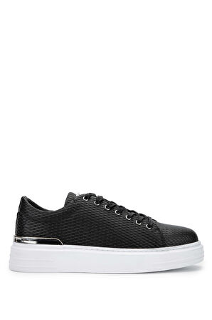 Tamer Tanca Erkek Hakiki Deri Siyah Sneakers & Spor Ayakkabı 352 20384 ERK AYK Y24 SIYAH BSK