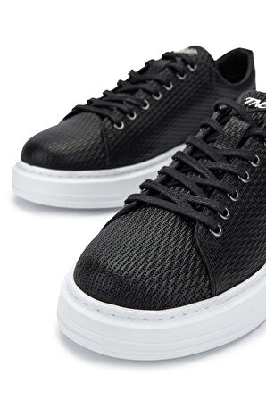 Tamer Tanca Erkek Hakiki Deri Siyah Sneakers & Spor Ayakkabı 352 20384 ERK AYK Y24 SIYAH BSK