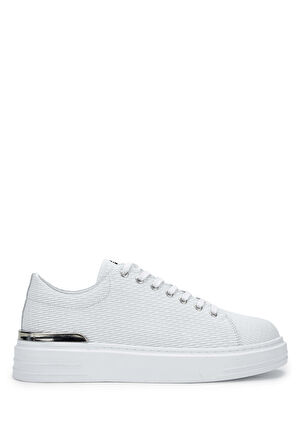 Tamer Tanca Erkek Hakiki Deri Beyaz Sneakers & Spor Ayakkabı 352 20384 ERK AYK Y24 BEYAZ BSK