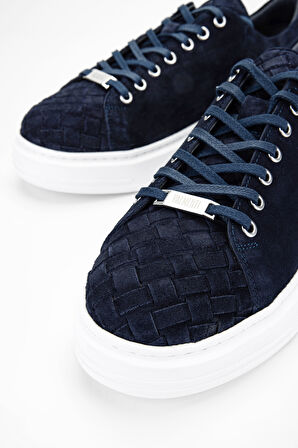 Valmenti AlettaErkek Lacivert Süet Hakiki Deri Sneakers & Spor Ayakkabı 352 20235 ERK AYK Y24