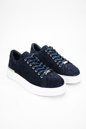 Valmenti AlettaErkek Lacivert Süet Hakiki Deri Sneakers & Spor Ayakkabı 352 20235 ERK AYK Y24