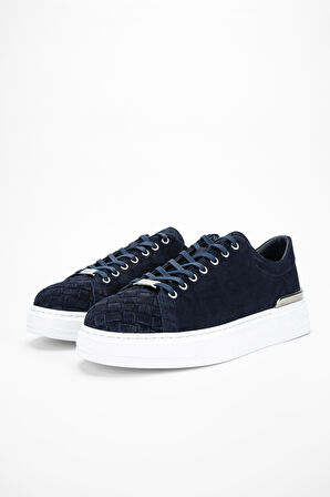 Valmenti AlettaErkek Lacivert Süet Hakiki Deri Sneakers & Spor Ayakkabı 352 20235 ERK AYK Y24