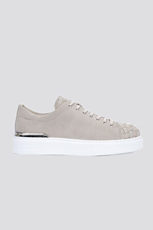 Valmenti AlettaErkek Bej Süet Hakiki Deri Sneakers & Spor Ayakkabı 352 20235 ERK AYK Y24