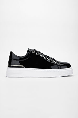Valmenti AgatheErkek Siyah Rugan Deri Sneakers & Spor Ayakkabı 352 20266 ERK AYK Y24
