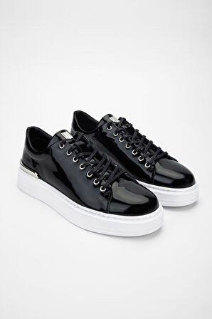 Valmenti AgatheErkek Siyah Rugan Deri Sneakers & Spor Ayakkabı 352 20266 ERK AYK Y24