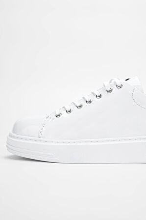 Valmenti AgatheErkek Beyaz Rugan Deri Sneakers & Spor Ayakkabı 352 20266 ERK AYK Y24