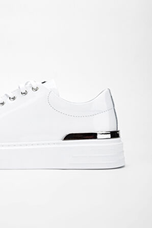 Valmenti AgatheErkek Beyaz Rugan Deri Sneakers & Spor Ayakkabı 352 20266 ERK AYK Y24