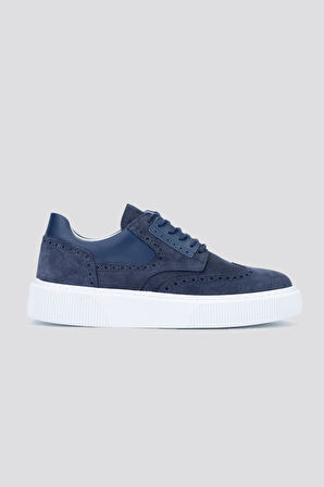 Valmenti AlettaErkek Lacivert Süet Hakiki Deri Sneakers & Spor Ayakkabı 352 20336 ERK AYK Y24